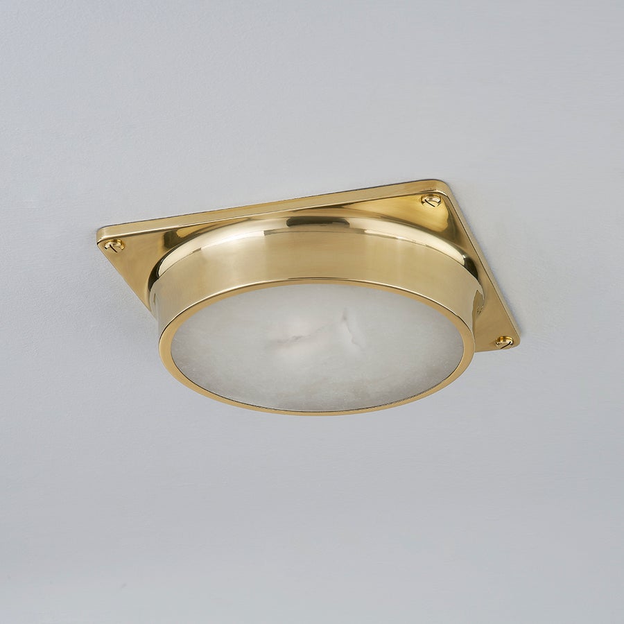 Hudson Valley Lighting Greenwich Flush Mount — Aged Brass