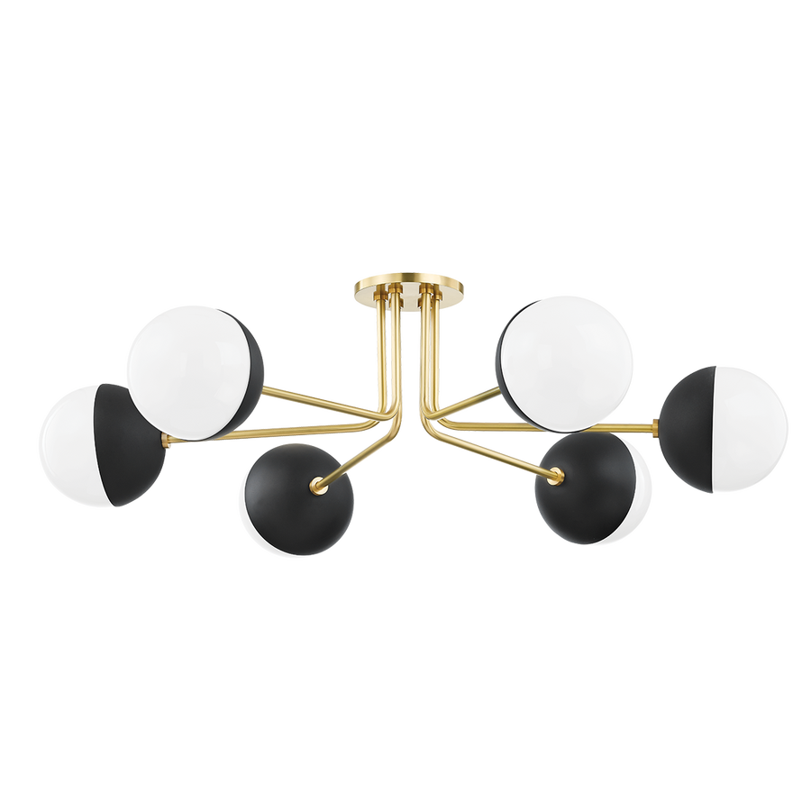 Mitzi Renee Semi Flush — H344606-AGB/BK
