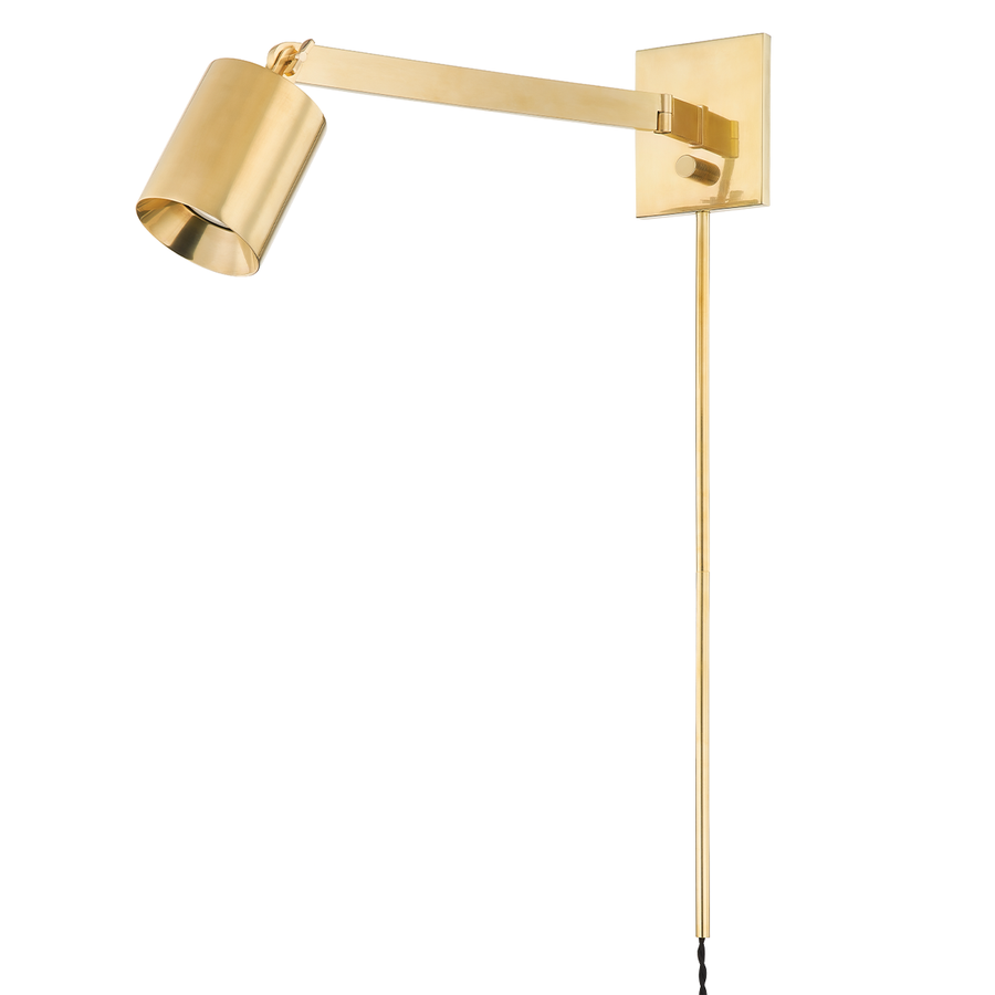 Hudson Valley Lighting HIGHGROVE Plug-in Sconce — Aged Brass