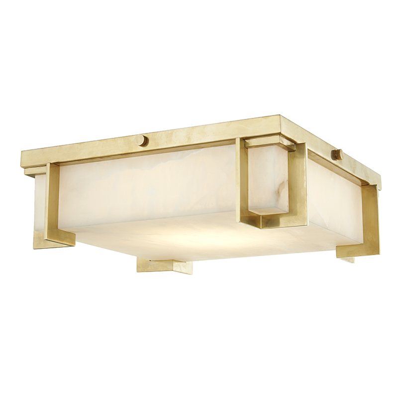 Hudson Valley Lighting Delmar Flush Mount — Aged Brass