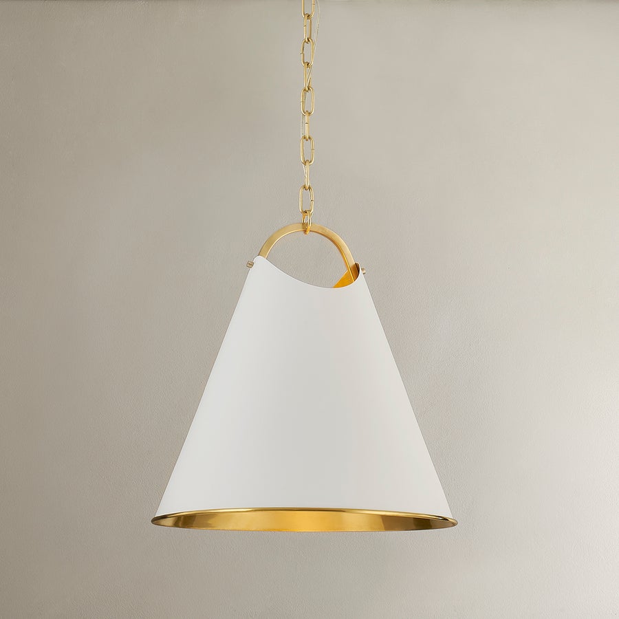 Hudson Valley Lighting Burnbay Pendant — 6218-AGB/SWH