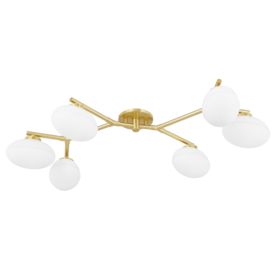 Hudson Valley Lighting Wagner Semi Flush — Aged Brass