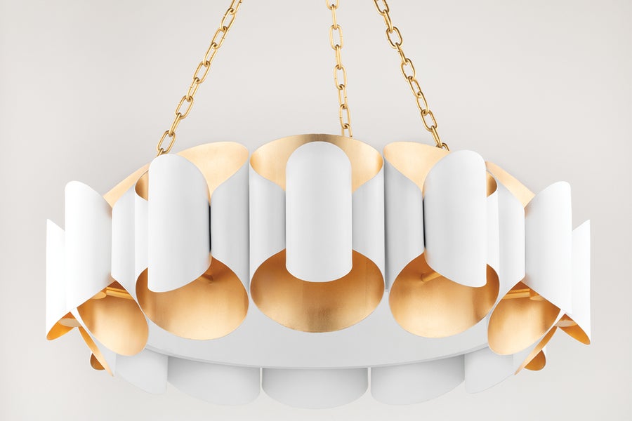 Hudson Valley Lighting Banks Chandelier — 8534-GL/WH