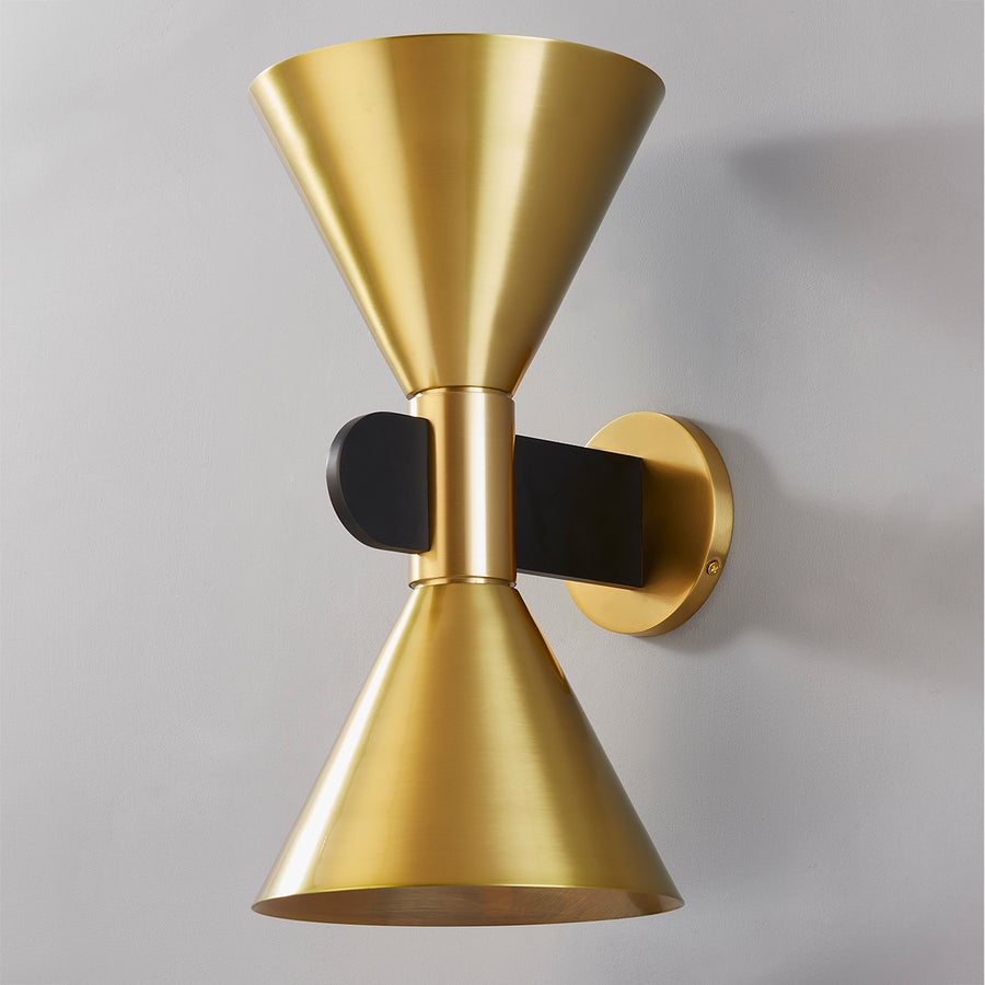 Hudson Valley Lighting Cranston Wall Sconce — 4916-AGB/SBK