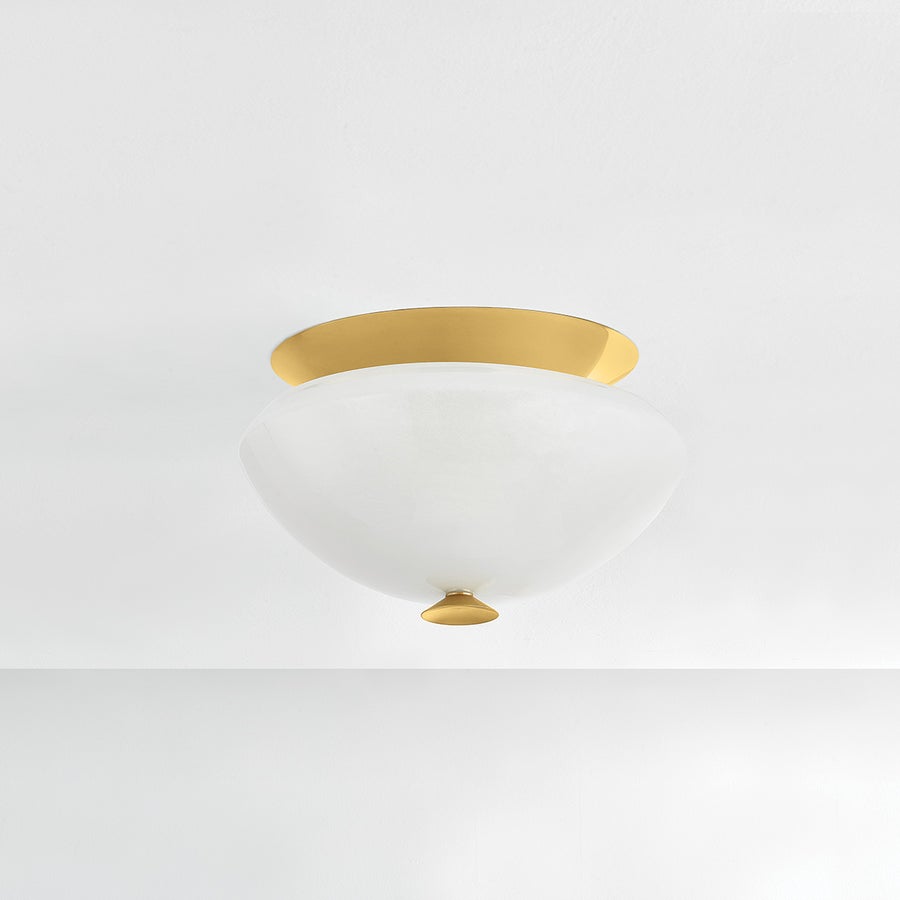 Hudson Valley Lighting PAWTUCKET FLUSH MOUNT — Aged Brass