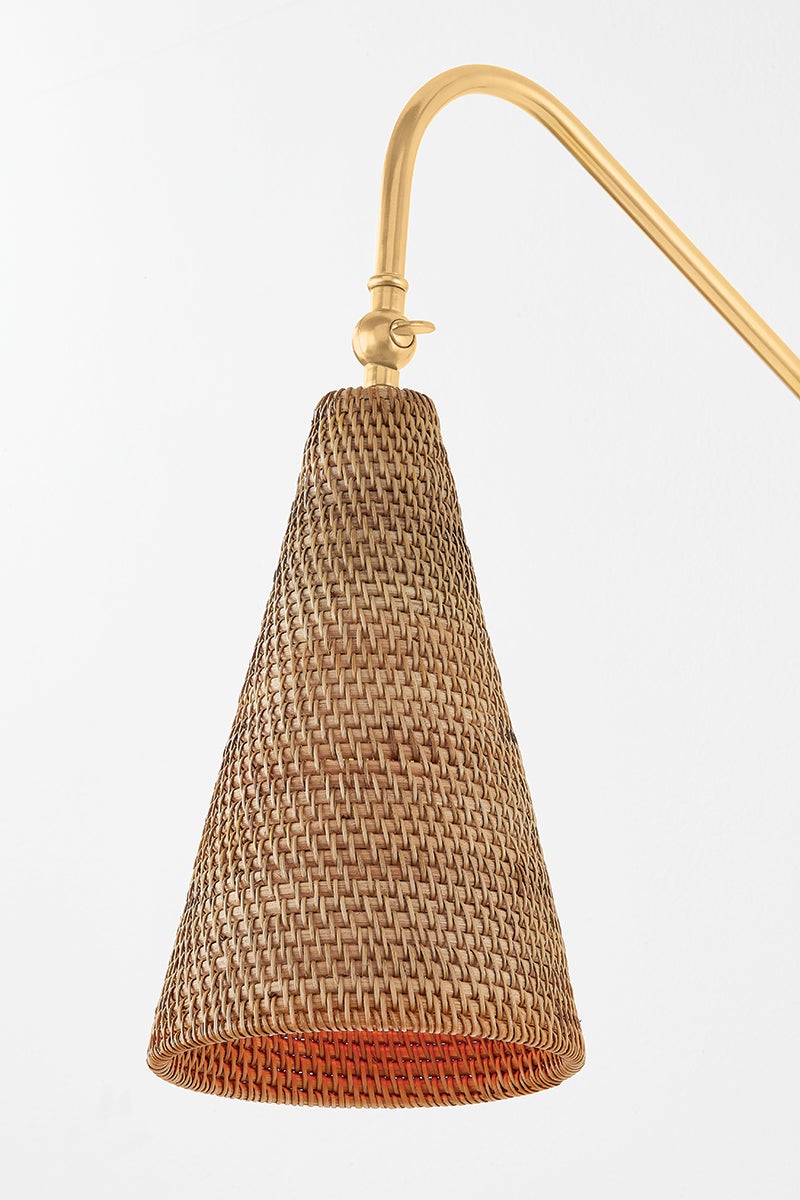 Hudson Valley Lighting AVERACK Plug-in Sconce — Aged Brass