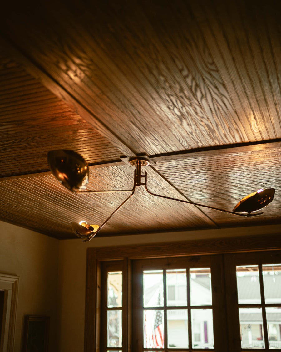 Hudson Valley Lighting Avondale Semi Flush — Aged Brass