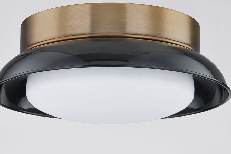Troy Lighting ARNIE Flush Mount — C2014-PBR/GBK