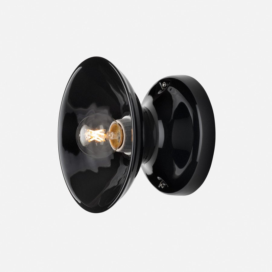 Schoolhouse Alabax Medium Flush Mount — SH125661-BK