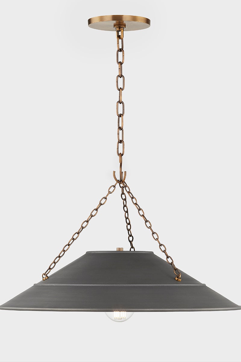 Troy Lighting ARCANE Pendant — F1223-PBR/GRA