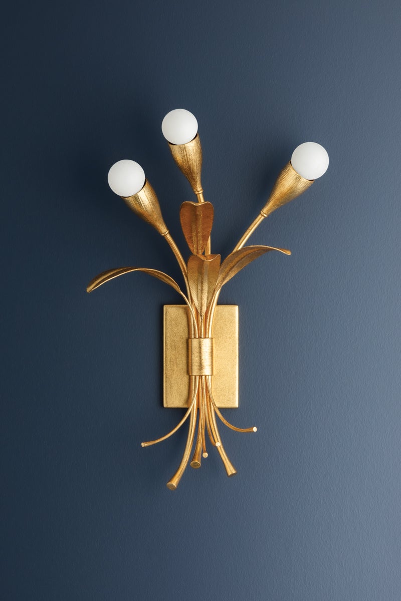 Hudson Valley Lighting BILSTON Wall Sconce — Vintage Gold Leaf