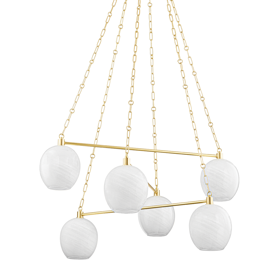 Hudson Valley Lighting Asbury Park Chandelier — Aged Brass