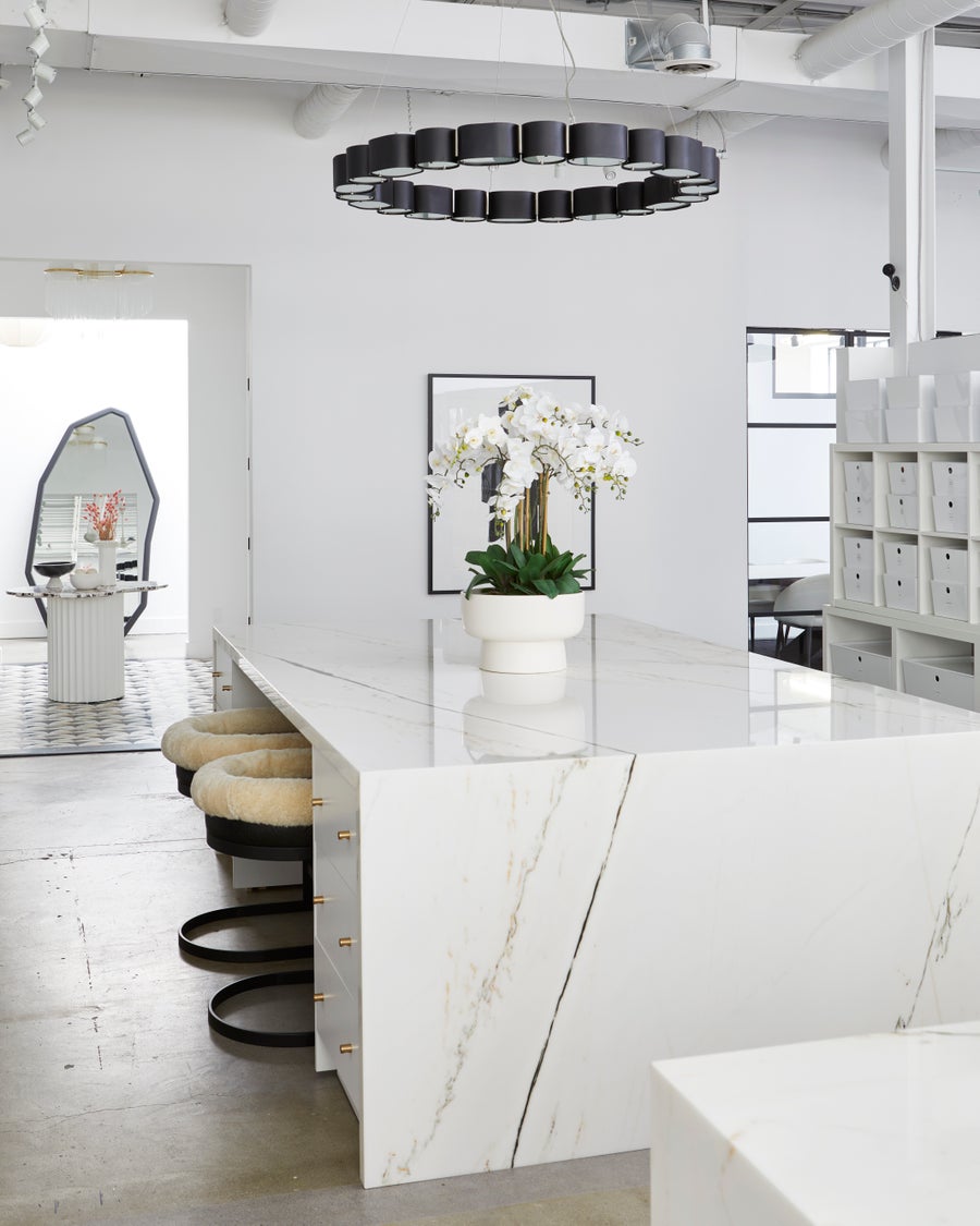 Corbett Lighting Opal Chandelier — 393-50-SBK/SS
