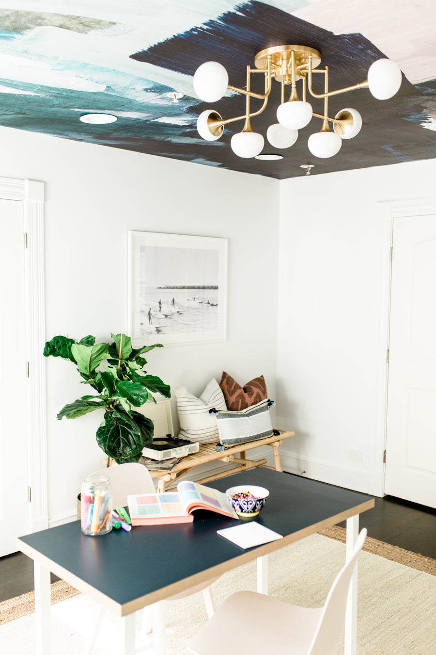 Hudson Valley Lighting Fleming Semi Flush — Aged Brass