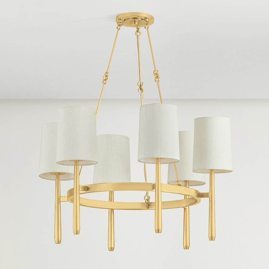 Hudson Valley Lighting BRIDGETON Chandelier — Aged Brass