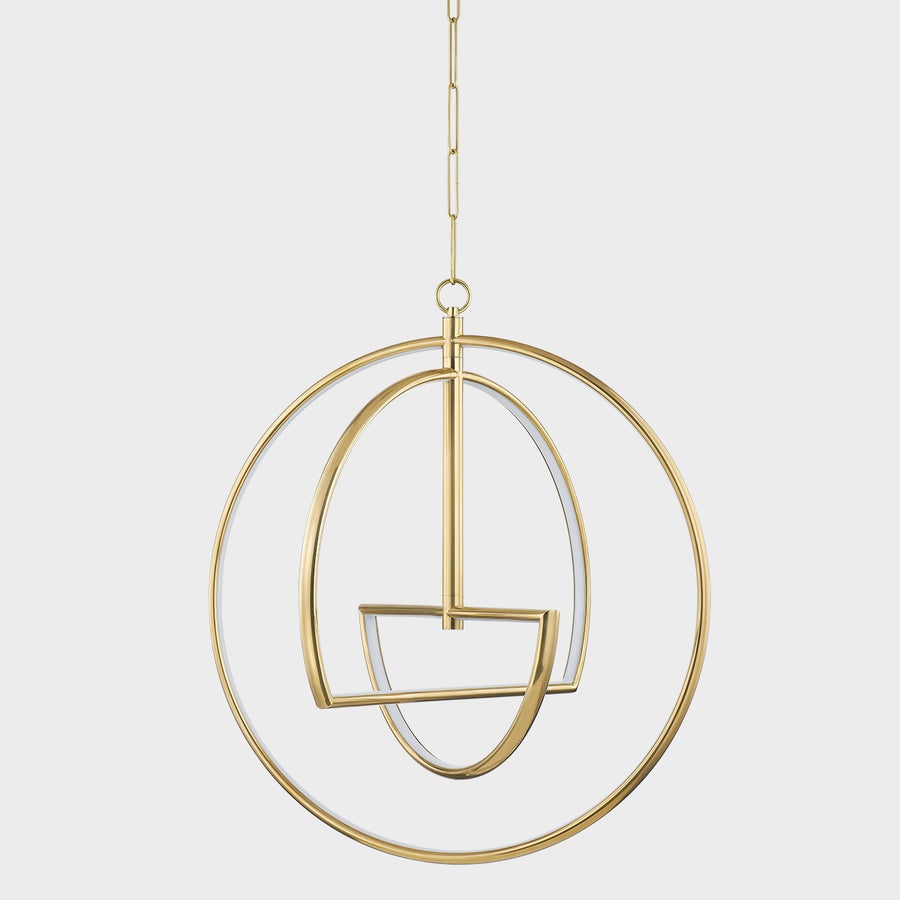 Hudson Valley Lighting WELLAND Chandelier — Aged Brass