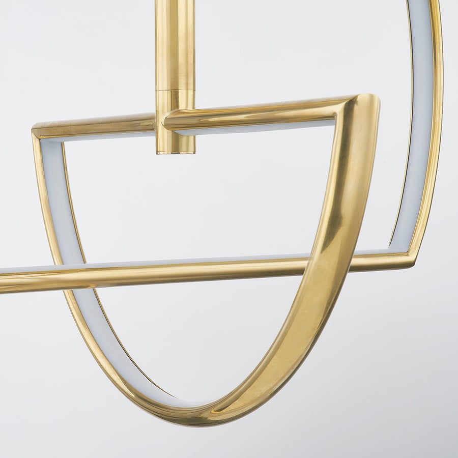 Hudson Valley Lighting WELLAND Chandelier — Aged Brass