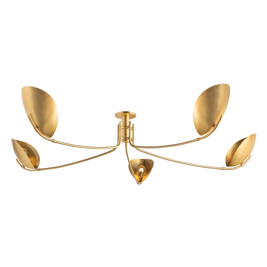 Hudson Valley Lighting Avondale Semi Flush — Aged Brass