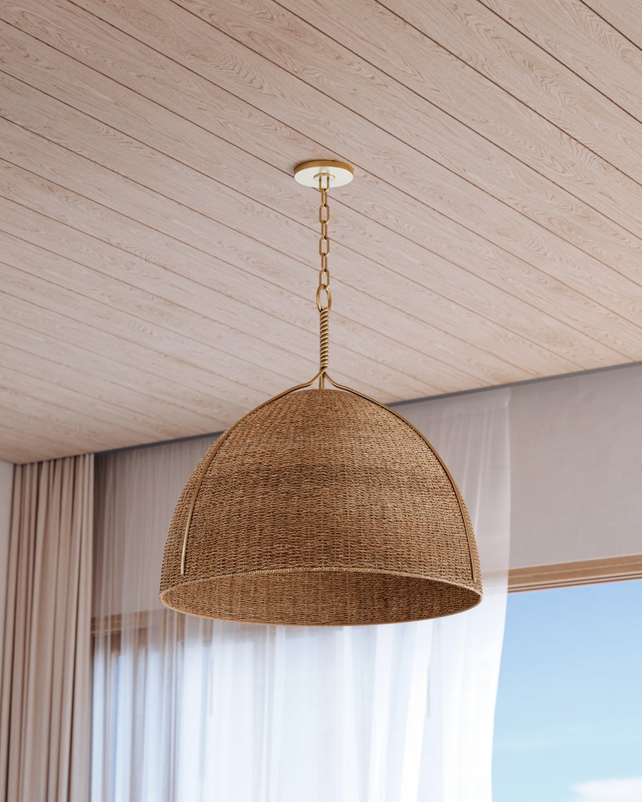Hudson Valley Lighting Woodlawn Pendant — Vintage Gold Leaf
