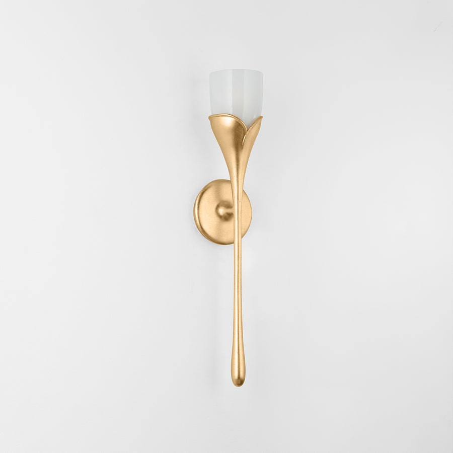 Hudson Valley Lighting BELLEROSE Wall Sconce — Vintage Gold Leaf