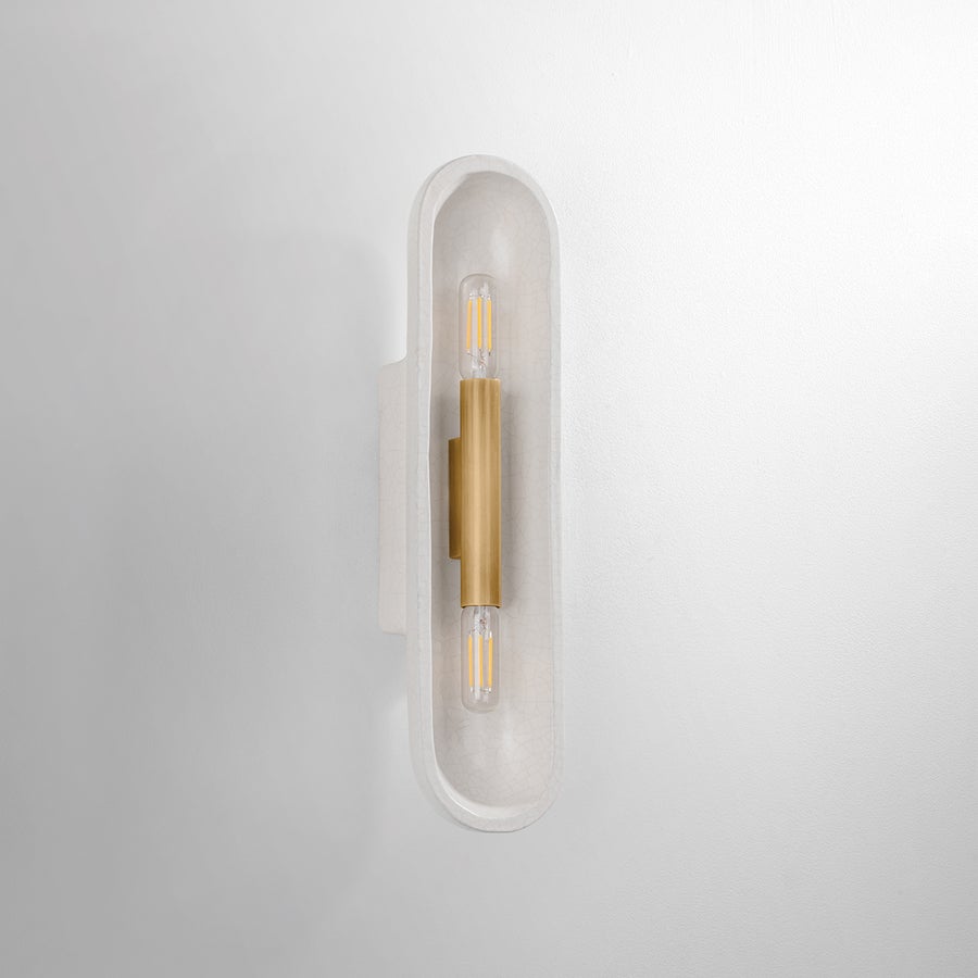 Troy Lighting LANE WALL SCONCE — B1617-PBR/CLC