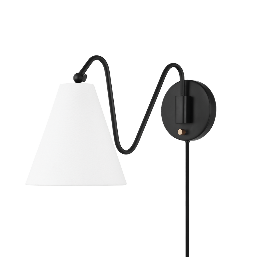Mitzi Onda Plug-In Sconce — HL699101-SBK