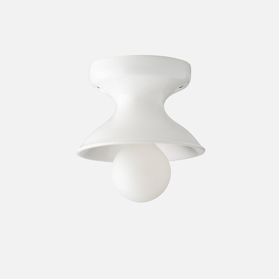 Schoolhouse Alabax Medium Flush Mount — SH125661-WT