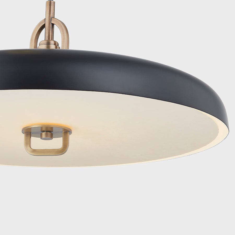 Troy Lighting PLUMMET Pendant — F1618-PBR/SBK