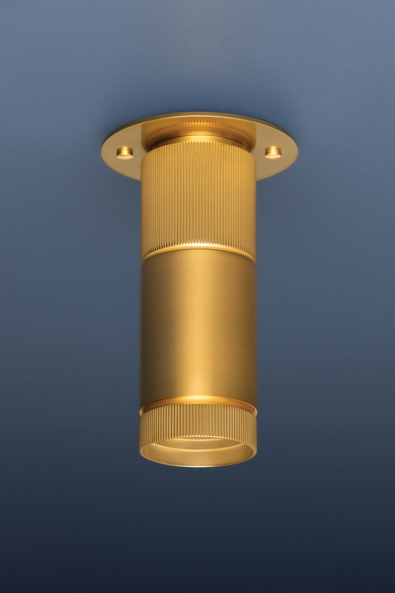 Hudson Valley Lighting DIGHTON FLUSH MOUNT — Aged Brass
