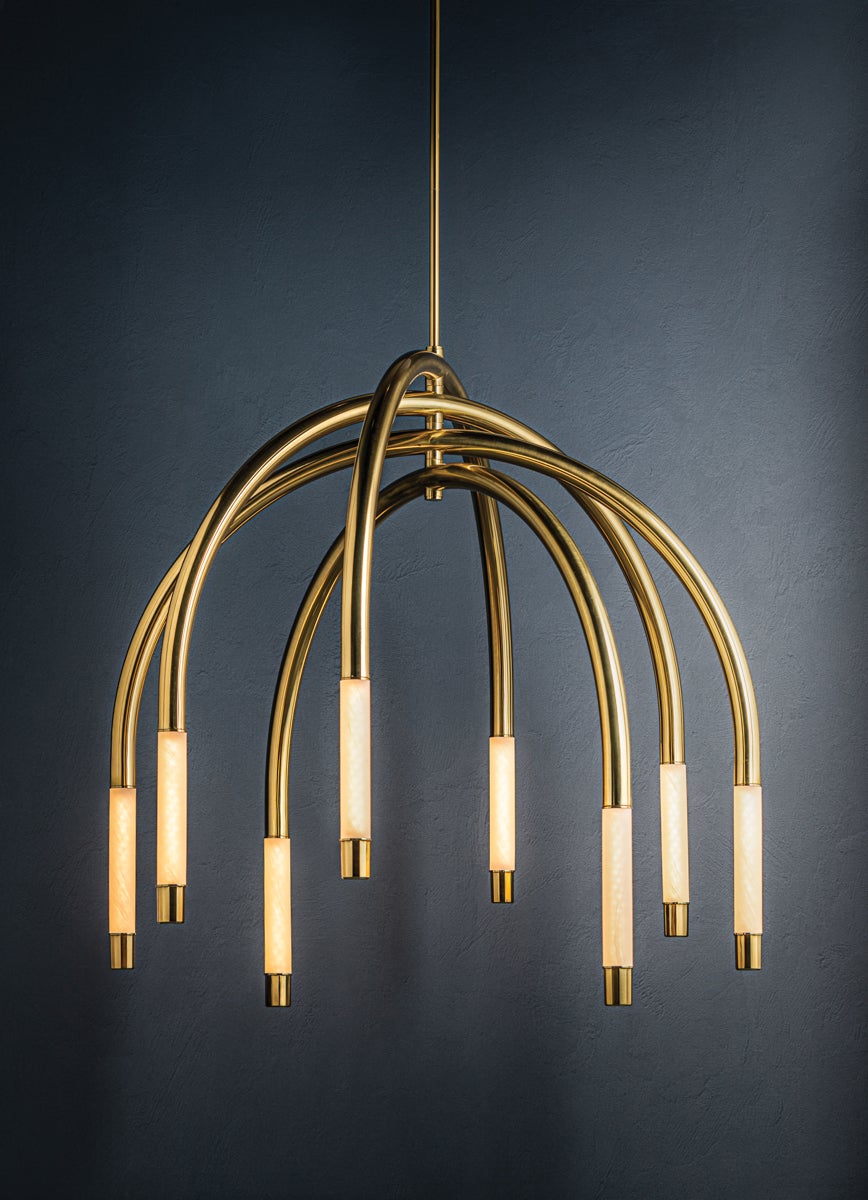 Corbett Lighting ZEME Chandelier — 471-48-VPB