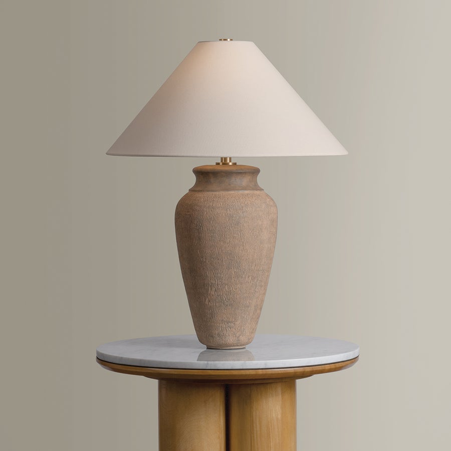 Troy Lighting Vessel Table Lamp — PTL1729-PBR/CTU