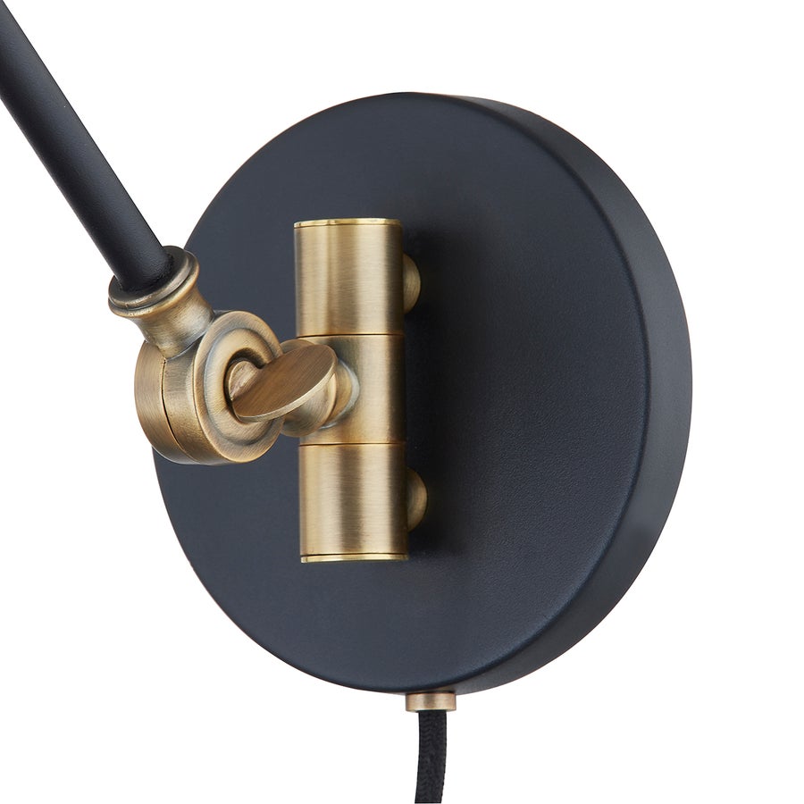 Troy Lighting NAVIN Plug-in Sconce — PTL2627-PBR/TBK