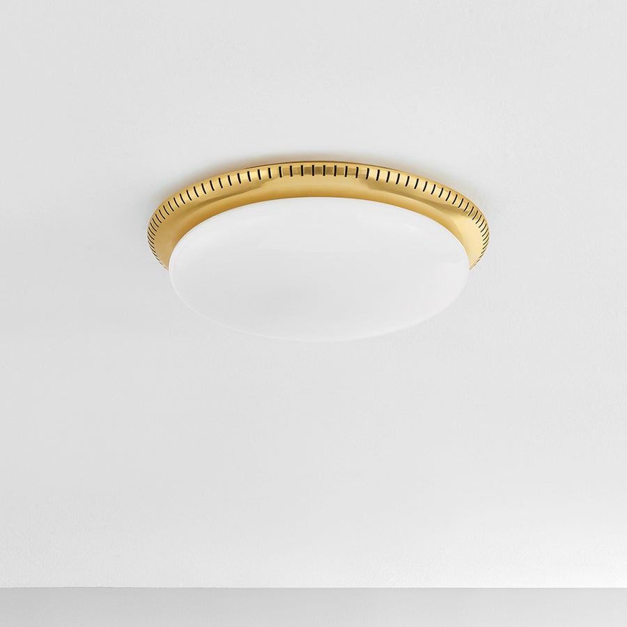 Hudson Valley Lighting NORTH CASTLE FLUSH MOUNT — Aged Brass