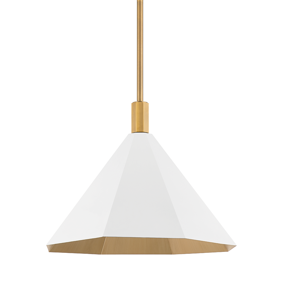 Troy Lighting HUNTLEY Pendant — F8322-PBR/SWH