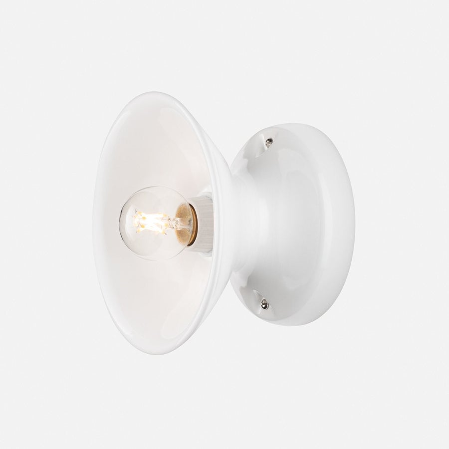 Schoolhouse Alabax Medium Flush Mount — SH125661-WT