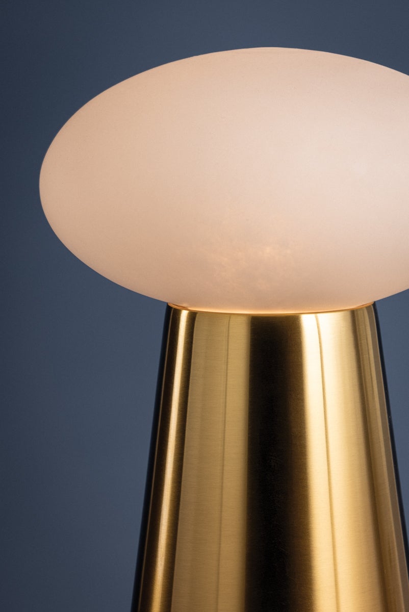 Hudson Valley Lighting CASHEL Rechargeable Table Lamp — Aged Brass