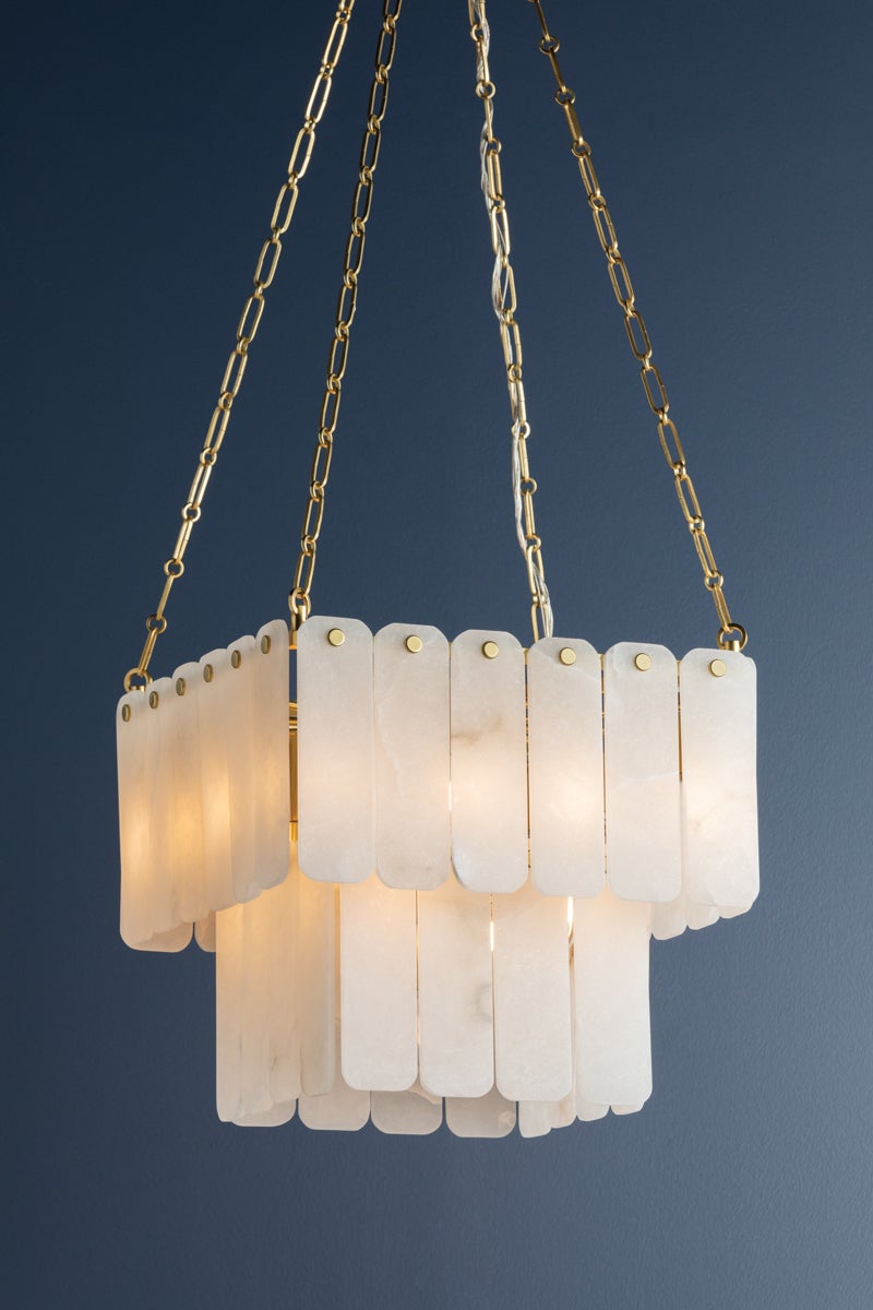 Hudson Valley Lighting MOISSANITE CHANDELIER — Aged Brass