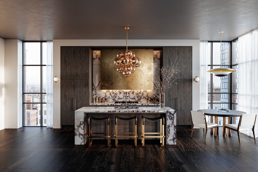 Corbett Lighting Adara Chandelier — 413-36-VGL/SBK