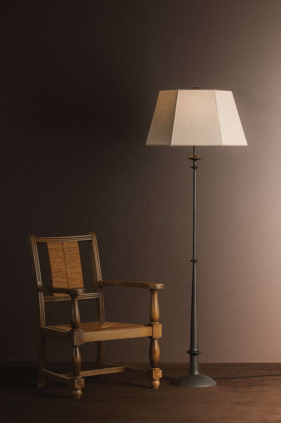 Hudson Valley Lighting Celmins Floor Lamp — Black Iron