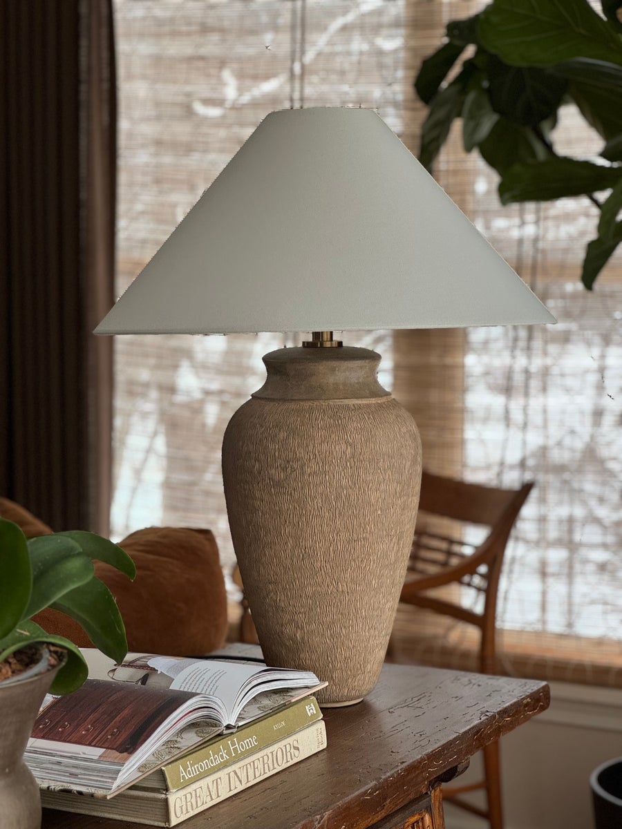 Troy Lighting Vessel Table Lamp — PTL1729-PBR/CTU