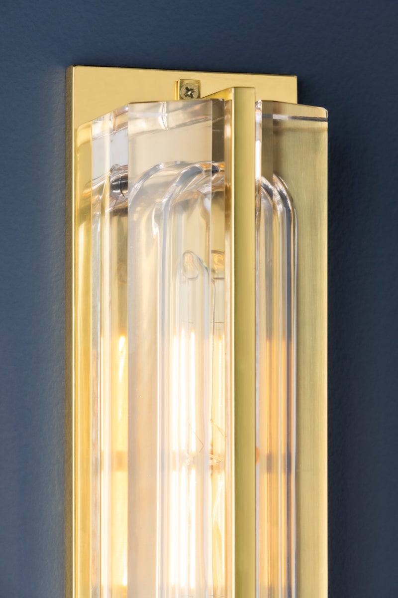 Hudson Valley Lighting Hawkins Wall Sconce — Aged Brass