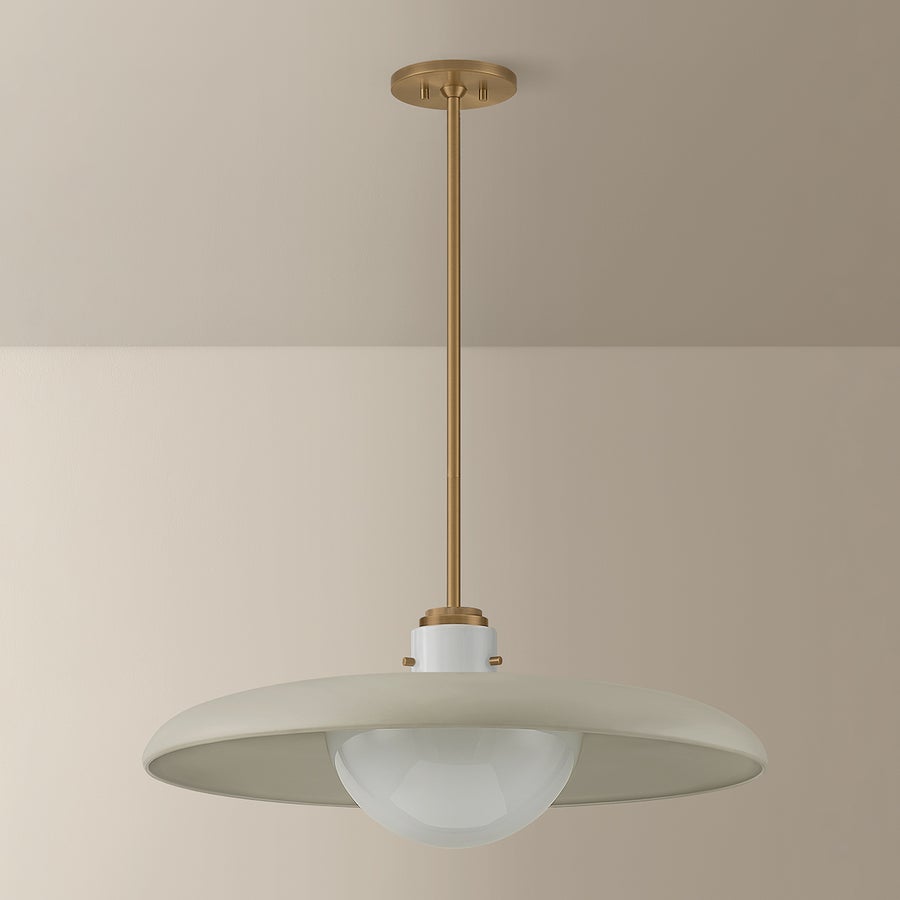 Troy Lighting Gustavo Pendant — F2628-PBR/OW