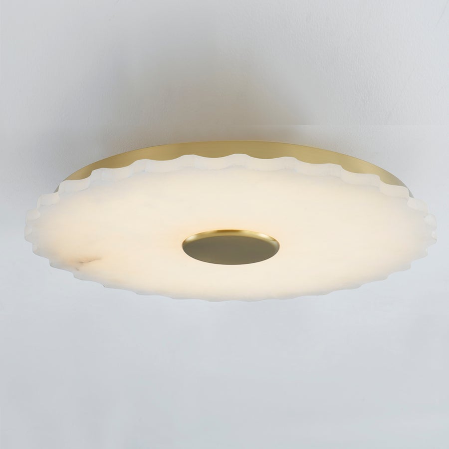Hudson Valley Lighting Highland Falls Flush Mount — Aged Brass