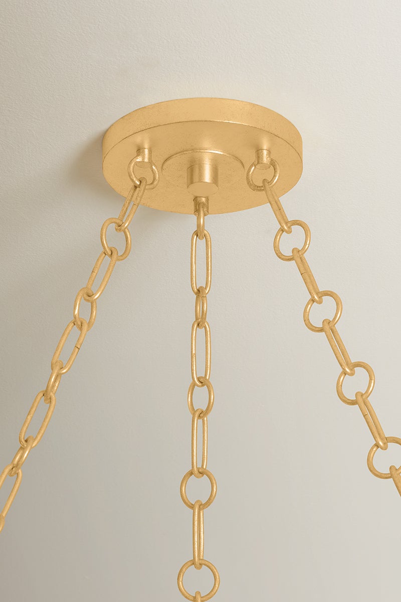Hudson Valley Lighting Spring Valley Chandelier — Vintage Gold Leaf