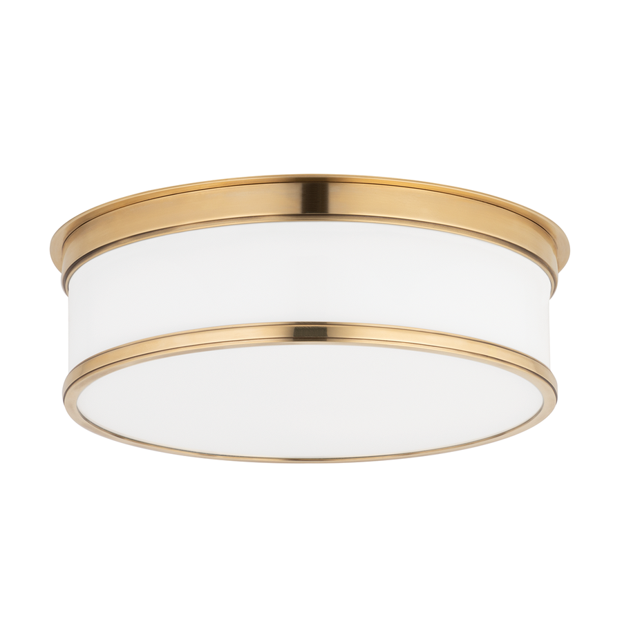 Hudson Valley Lighting Geneva Flush Mount — Aged Brass