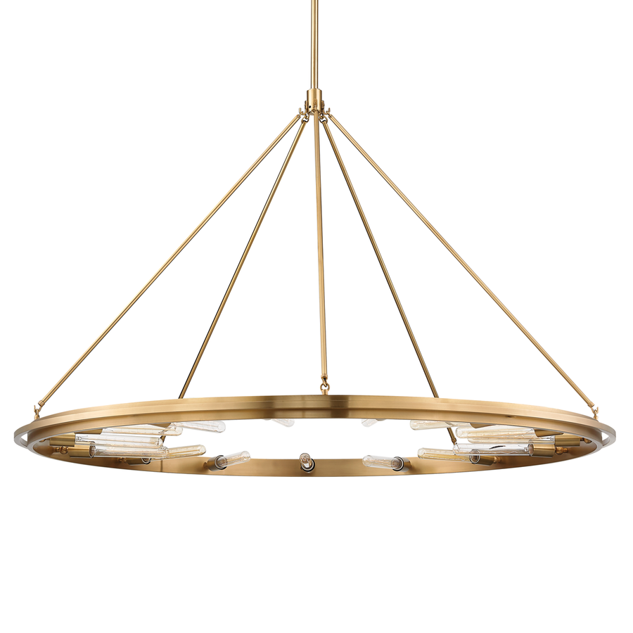 Hudson Valley Lighting Chambers Chandelier — Aged Brass