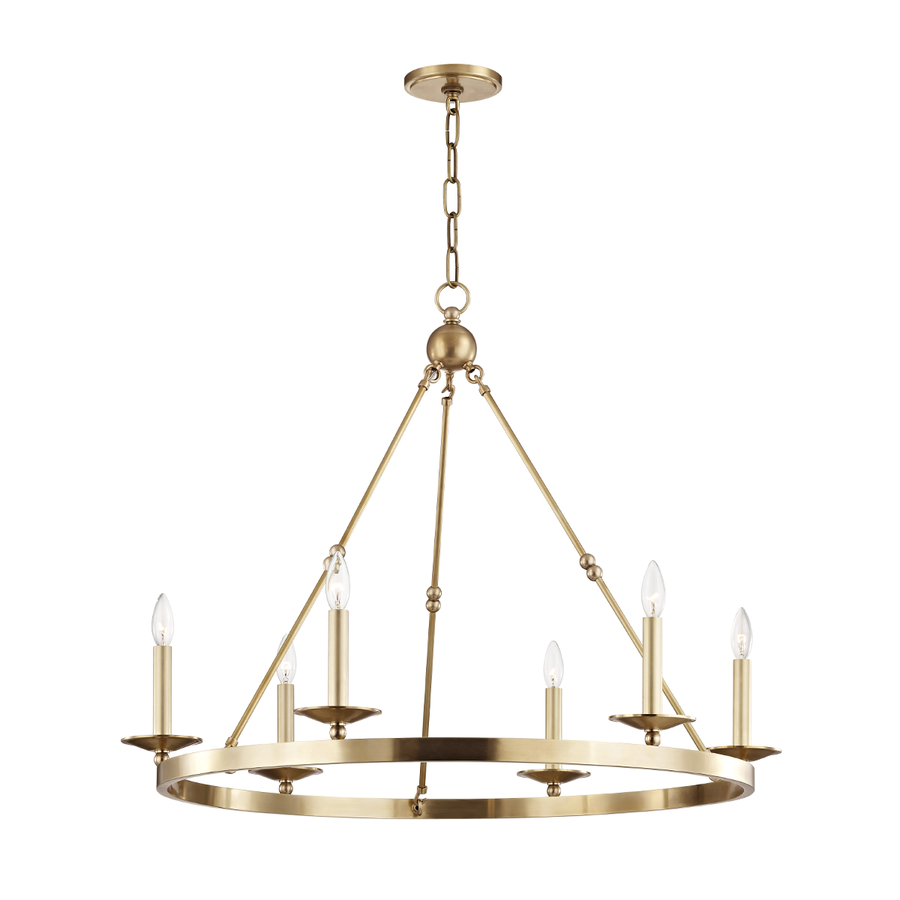 Hudson Valley Lighting Allendale Chandelier — Aged Brass