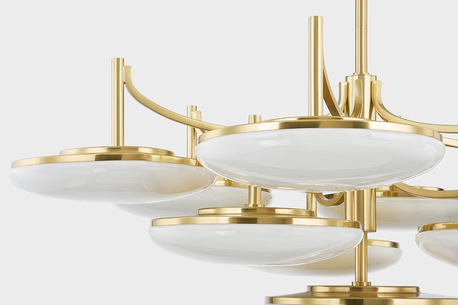Hudson Valley Lighting BREGMAN Chandelier — Aged Brass