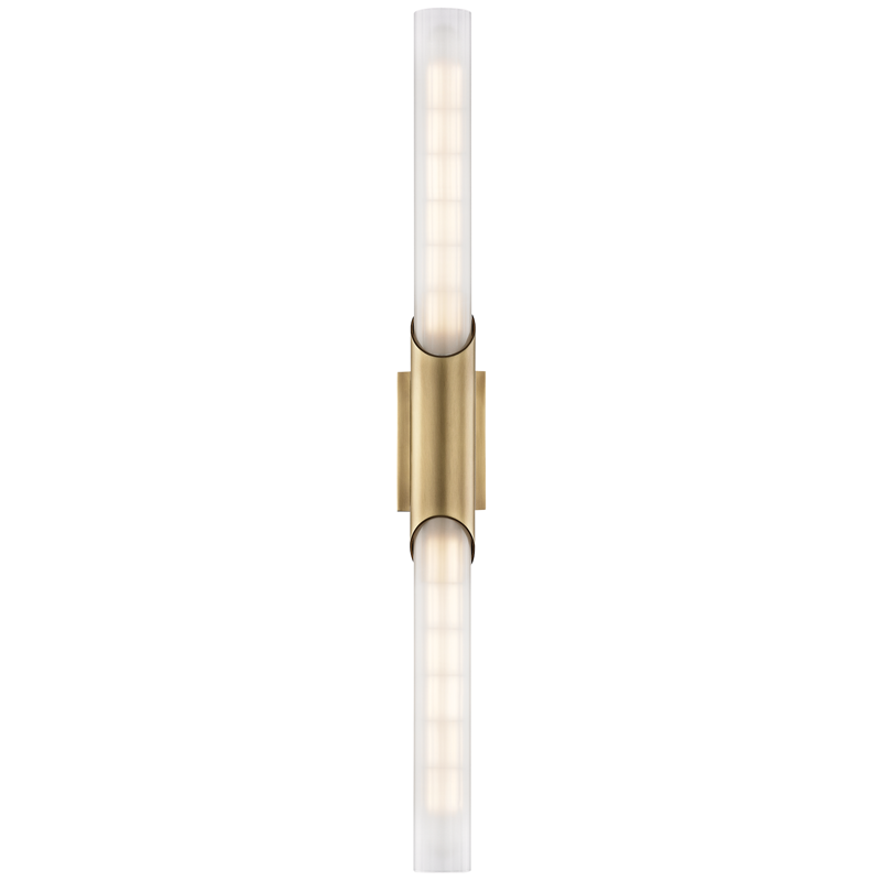 Hudson Valley Lighting Pylon Wall Sconce — Aged Brass