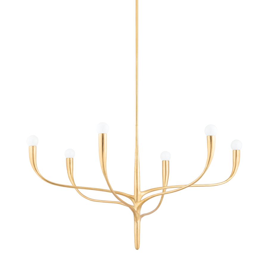 Hudson Valley Lighting Labra Chandelier — Vintage Gold Leaf